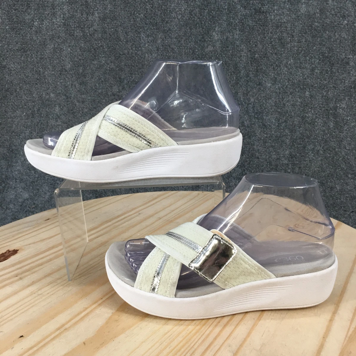 Sandali Donna Easy Spirit Bolt, Beige, Tacco Piatto, Larghezza Normale, Numero 6 US