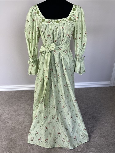 Mi Golondrina $ 355 neu mit Etikett Gr. S Eli Claro Verde besticktes Maxikleid mit Blumenmuster grün - Bild 3 von 13