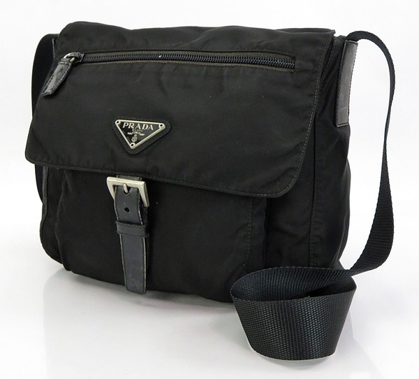 Authentic PRADA Black Nylon (Small) Shoulder Crossbody Bag Purse #63566