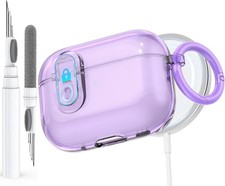 Clear Lock Case for AirPods Pro 2nd/1st Generation Case USB-C , Soft TPU Transp
