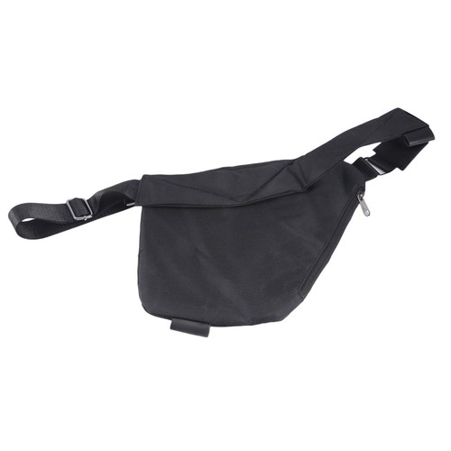 Sac Banane Cuir PU Pour Homme - Sac à Bandoulière Réglable, Double Poche - Idéal Voyage, Randonnée, Quotidien - 27.5x31 Cm, 360 G - 2