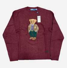 Polo Ralph Lauren Mens Polo Bear Graphic Crewneck Knit Pullover Sweater L