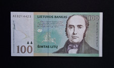 LITHUANIA 100 LITU BANKNOTE  2000.