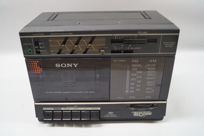 SONY CFS-3000 Stereo Cassette Recorder FM AM Stereo 14W No Speakers WORKING C312