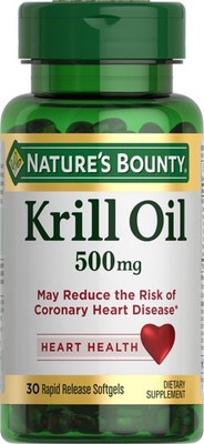 Krill Oil 1000 mg Omega 3 Supplement 30 Softgels Heart Health Support