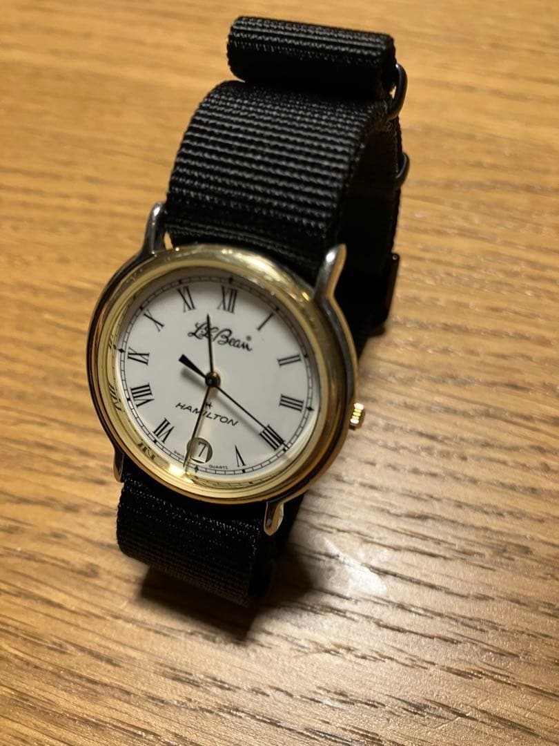 L.L. Bean × Hamilton Quartz Watch Roman Index Dual Name Rare Vintage Timepiece image 5