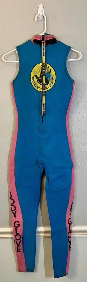 Body Glove Womens Wetsuit Sleeveless Med ~ 12 Blue /Pink/Yellow Scuba Dive Surf - Image 2 of 3