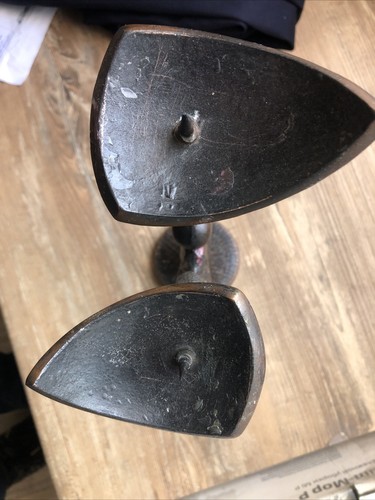 Vintage Double Candle Holder Handmade Duraalumin - Picture 6 of 9