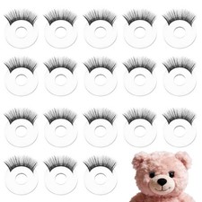 20 Pcs Safety Doll Eyelashes for Crocheting 32mm Doll Eyelashes, Black