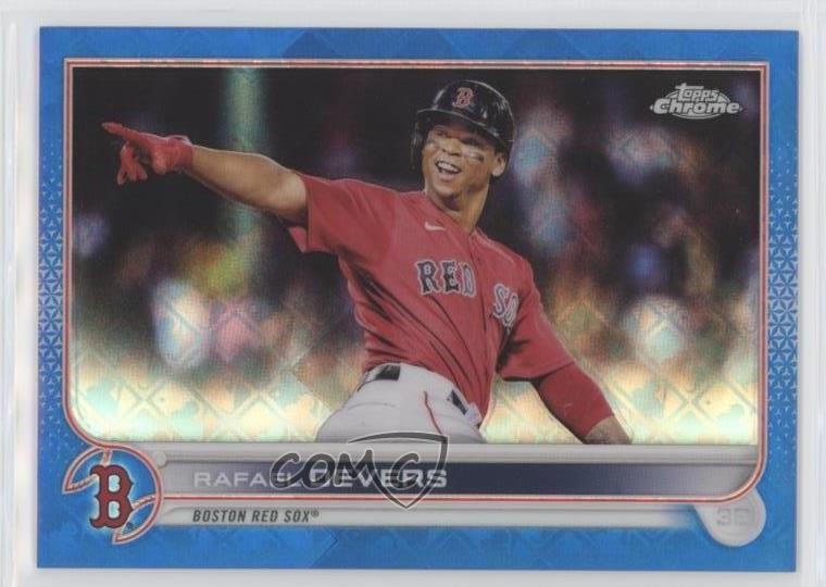 2022 Topps Chrome Logofractor Edition Blue Refractor 55/150 Rafael Devers #47