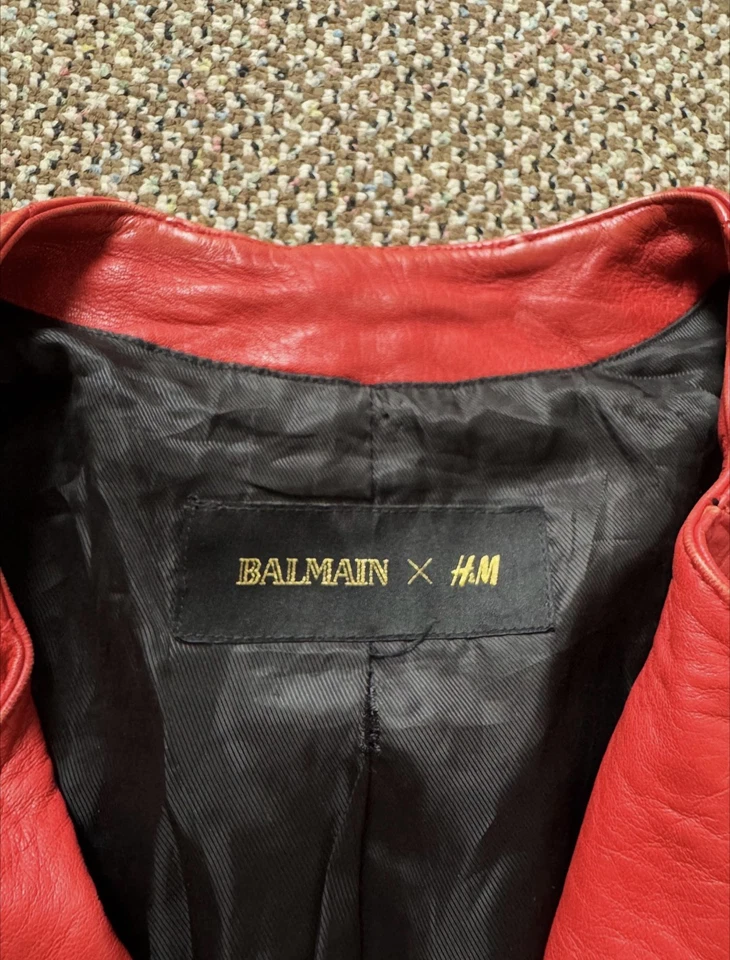 Chaqueta de cuero para bicicleta Balmain Paris x H&M Foto 4 de 4