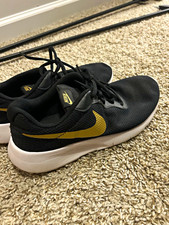 Nike Black/Gold Low Top Lace-Up Athletic Snea...