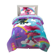 Franco Kids Bedding Trolls World Tour Twin Comforter Sheet Set, 4 Piece Set