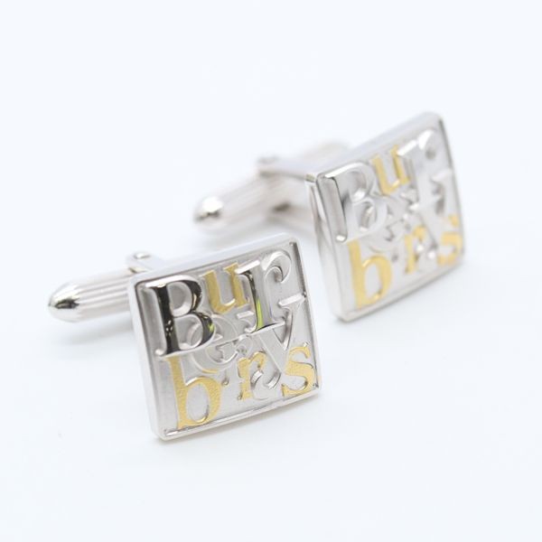 Authentic Burberry cufflinks, silver with box - image 3