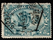Portugal 1898 SG378 2 1/2 r azul verde usado