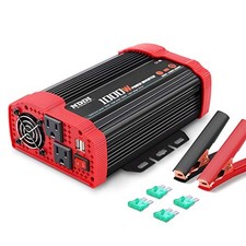 Car Power Inverter 12V DC to 110V AC Converter with Dual AC Outlets and 1000W