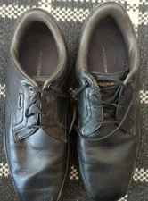 Nike Golf Shoes Mens 7.5 Black Leather Spiked Low Top 379220-091 Athletic 