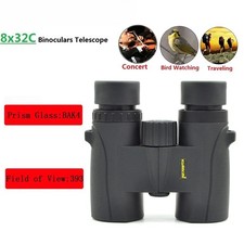 HD 8x32 Binoculars Professional Portable Bak4 FMC Waterproof High Power Outdoor