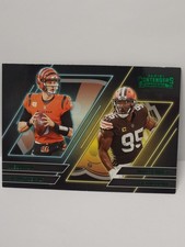 2022 Panini Contenders Football Green Contenders Series Joe Burrow Myles Garrett
