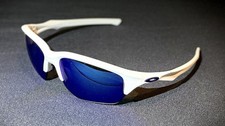 Oakley Flak Beta Sunglasses Matte White Sapphire Iridium Lens OO9363