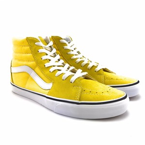 yellow and white vans