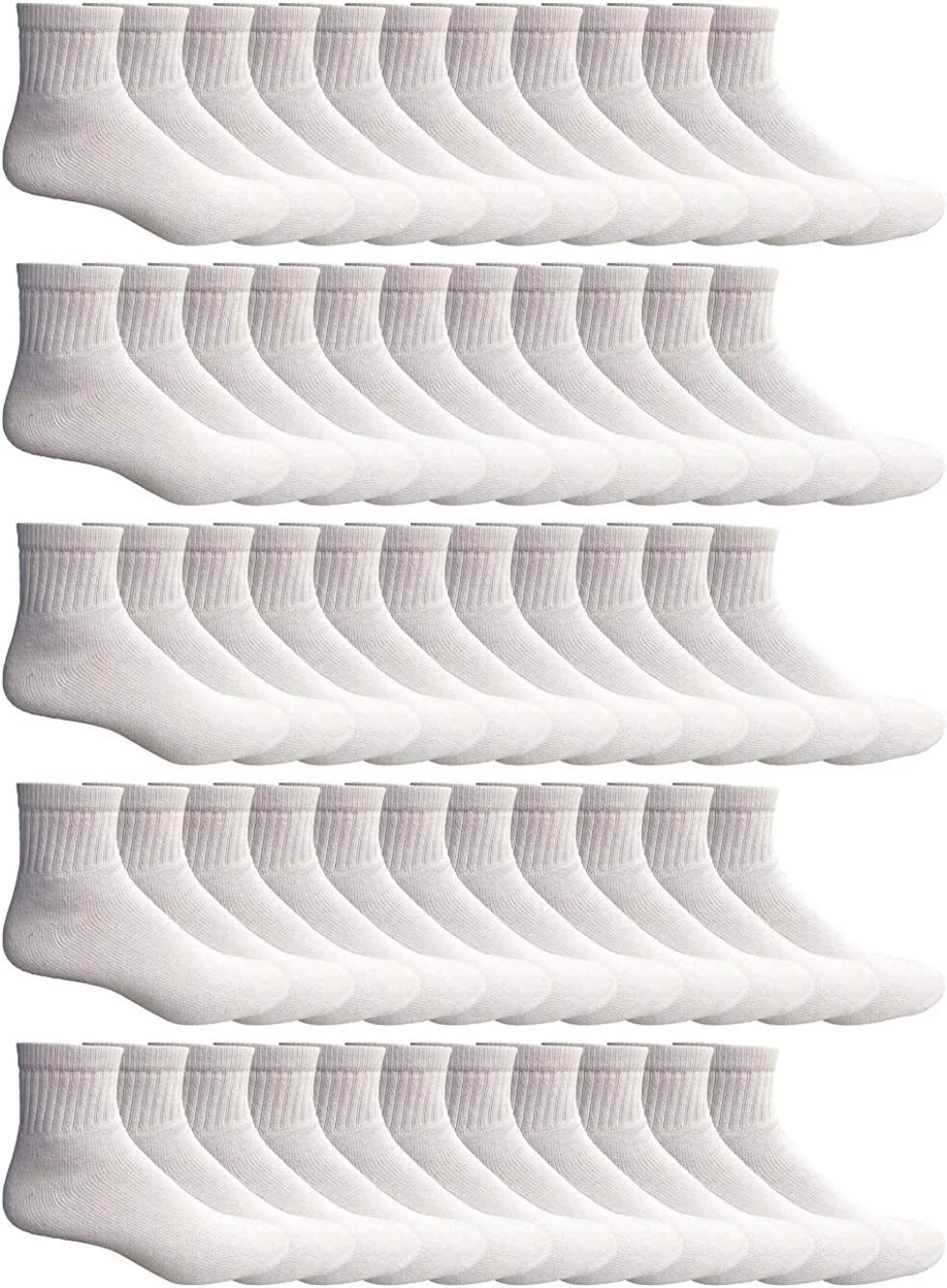 240 Units of Women's Premium Cotton Sport Ankle Socks Size 10-13 Solid White