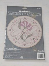 Vintage WonderArt NeedleCraft Candlewick Cassics Kit 5911 Morning Glory READ 