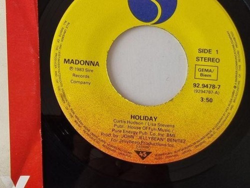 Madonna - Holiday 7'' Vinyl Germany - Picture 3 of 5