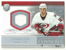 2006-07 BE A PLAYER PORTRAITS HOCKEY - ANDREW LADD - GAME USED JERSEY HURRICANES