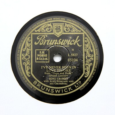 BING CROSBY ''I've Never Been In Love Before'' (E+) BRUNSWICK 05104 [78 RPM]