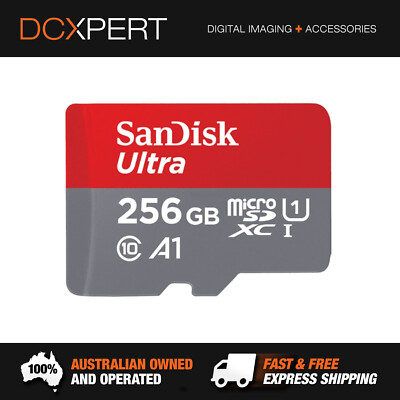 SANDISK 256GB ULTRA MICROSDXC 100MB/S CARD ADAPTER (SDSQUAR-256G