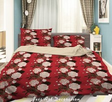 3D Peonies Floral Leaves Pattern Quilt Cover Set Duvet Cover Bedding Pillowcases