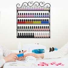 Nail Polish Rack Wall Mounted Display Organizer Holder Stand Metal 5 Tier SALE
