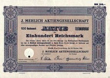 J. Mehlich Aktiengesellschaft 1935 100 RM