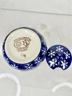 BOLESLAWIEC Polish Pottery SUGAR BOWL with Lid 2 1/2" Snowflake Winter Night — photo 7