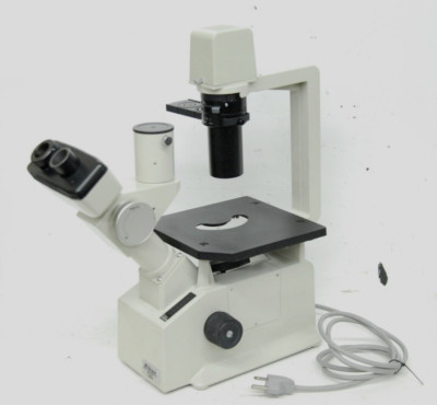 Nikon TMS- F Inverted Trinocular Microscope W/ 4x Objective - Read Description