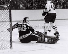B W 8x10 photo of Boston Bruins legend Gerry Cheevers 2 Vol. 2