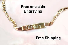 Baby bracelet 18k personalized baby girl bracelet Name plate Bracelet for boy