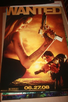 Original Movie Poster WANTED teaser 1sh 2008 Angelina Jolie