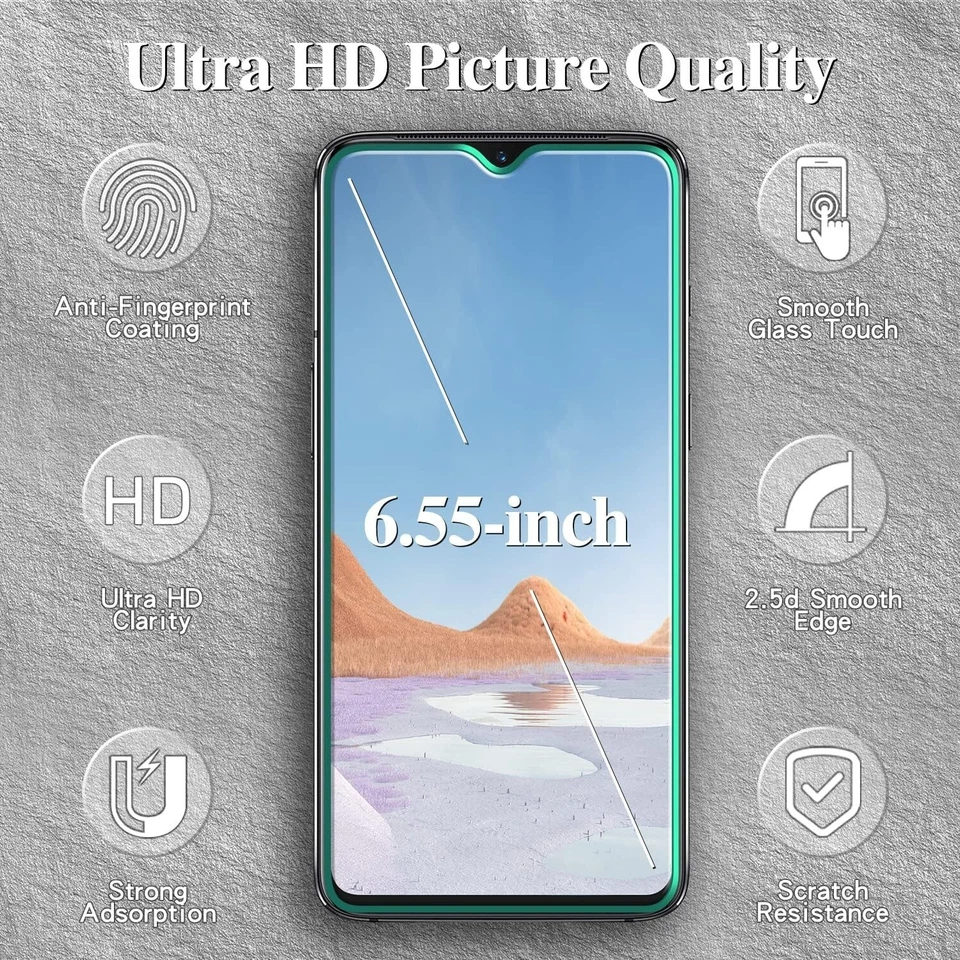 [3 Pack] Screen Protector For OnePlus 7T Tempered Glass, 9H Hardness - Image 2 of 4