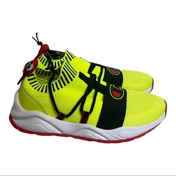 CHAMPION HYPE SNEAKERS UNISEX MEN SIZE 6 WOMEN SIZE 7.5 SHOES NEON YELLOW NEW