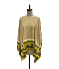 ISSEY MIYAKE men's Native Design Poncho size 2 brown Casual Long sleeve USED