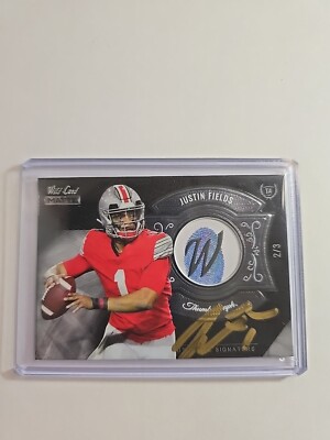 2021 Wild Card Justin Fields Thumbagraph auto 2/3 Pittsburgh Steelers   