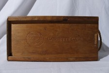 Vintage Napa Valley Box Company Wooden 12-Slot Cassette Case Rope Handle