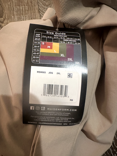 Pantalones Cortos Suavizantes Maidenform Sin Costuras No Show 6" Entrepierna Rubor 2XL MSW003 - Imagen 4 de 4