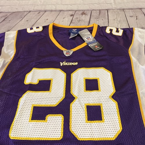 Minnesota Vikings Adrian Peterson #28 Reebok NFL Jersey Womens Sz. M Purple NEW - Picture 9 of 17