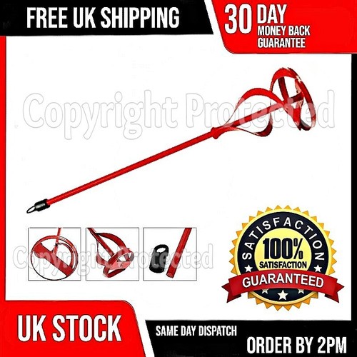 DRILL PAINT MIXER POT PLASTER CEMENT MIX STIRRER MIXING WHISK TOOL HEX SHANK UK - Picture 3 of 4