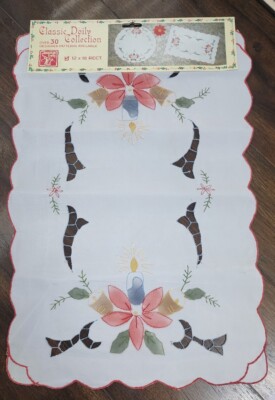 Doily Christmas Decor Vintage Washable 12 X 18in 100% Polyester American Crafts 