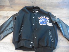 Vintage New York Giants Chalk Line Varsity Lettermen Wool Jacket Large Football