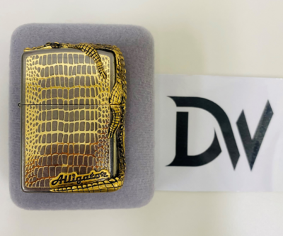 70's YellowGold 厚い金張 SWISS Zodiac 自動巻　稼働 Zippo Alligator GD Gold Lighter / Express / Genuine | eBay